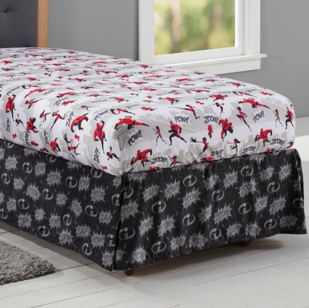 Disney Incredibles Superhero Bed Skirt Children Kids